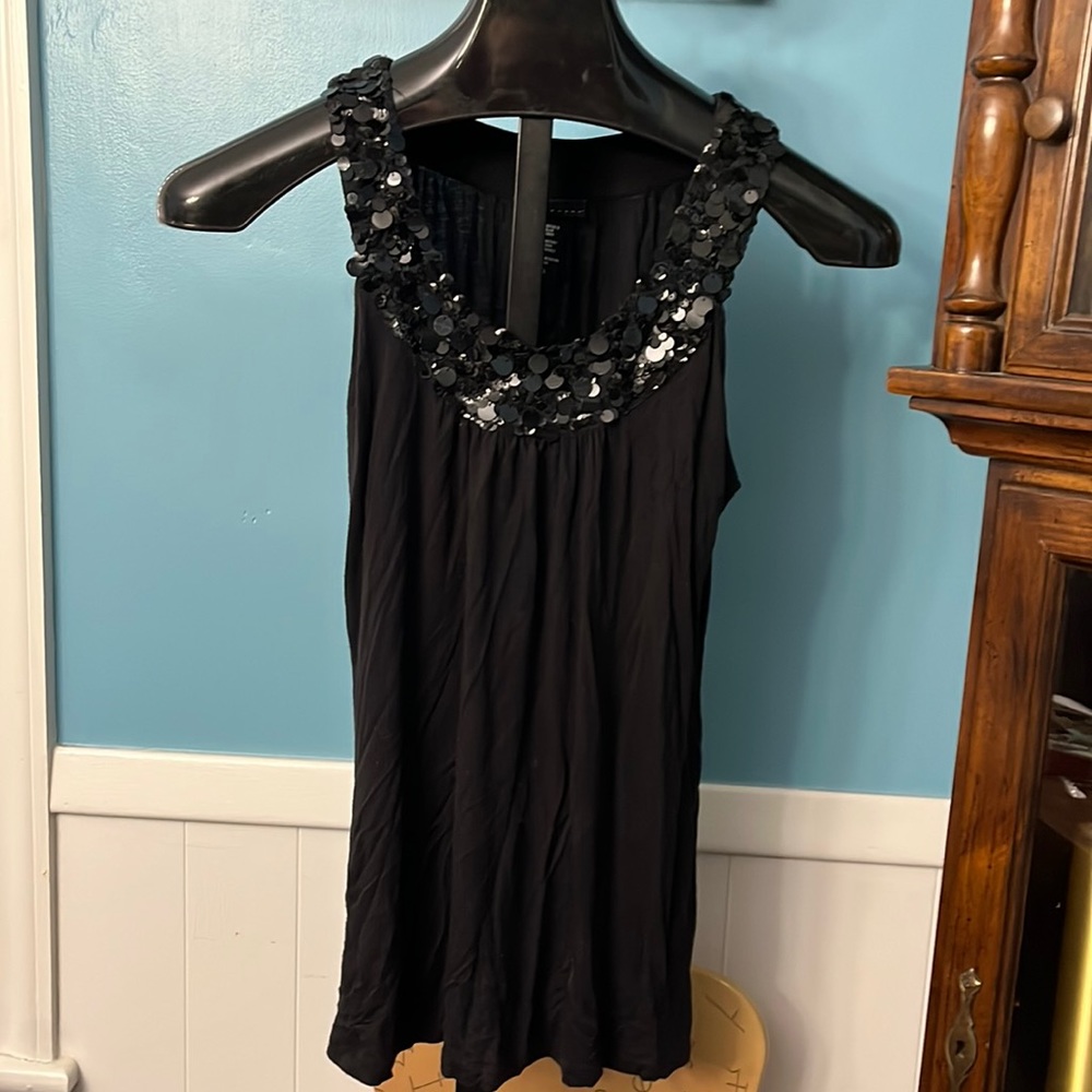 Apostrophe Sleeveless Top with Sequins, super soft, lightweight